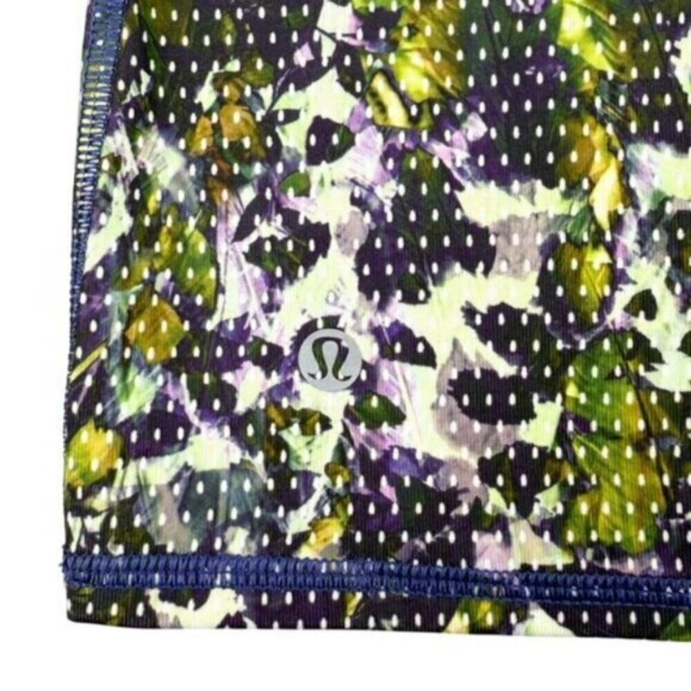 Lululemon Dancing Warrior Tank Floral Sport White Multi / Pistachio Size 8 - Picture 9 of 11